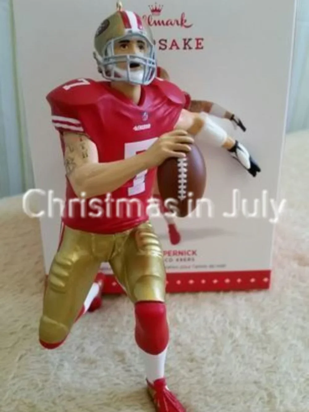 Hallmark 2015 Colin Kaepernick NFL Football San Francisco 49ers Ornament